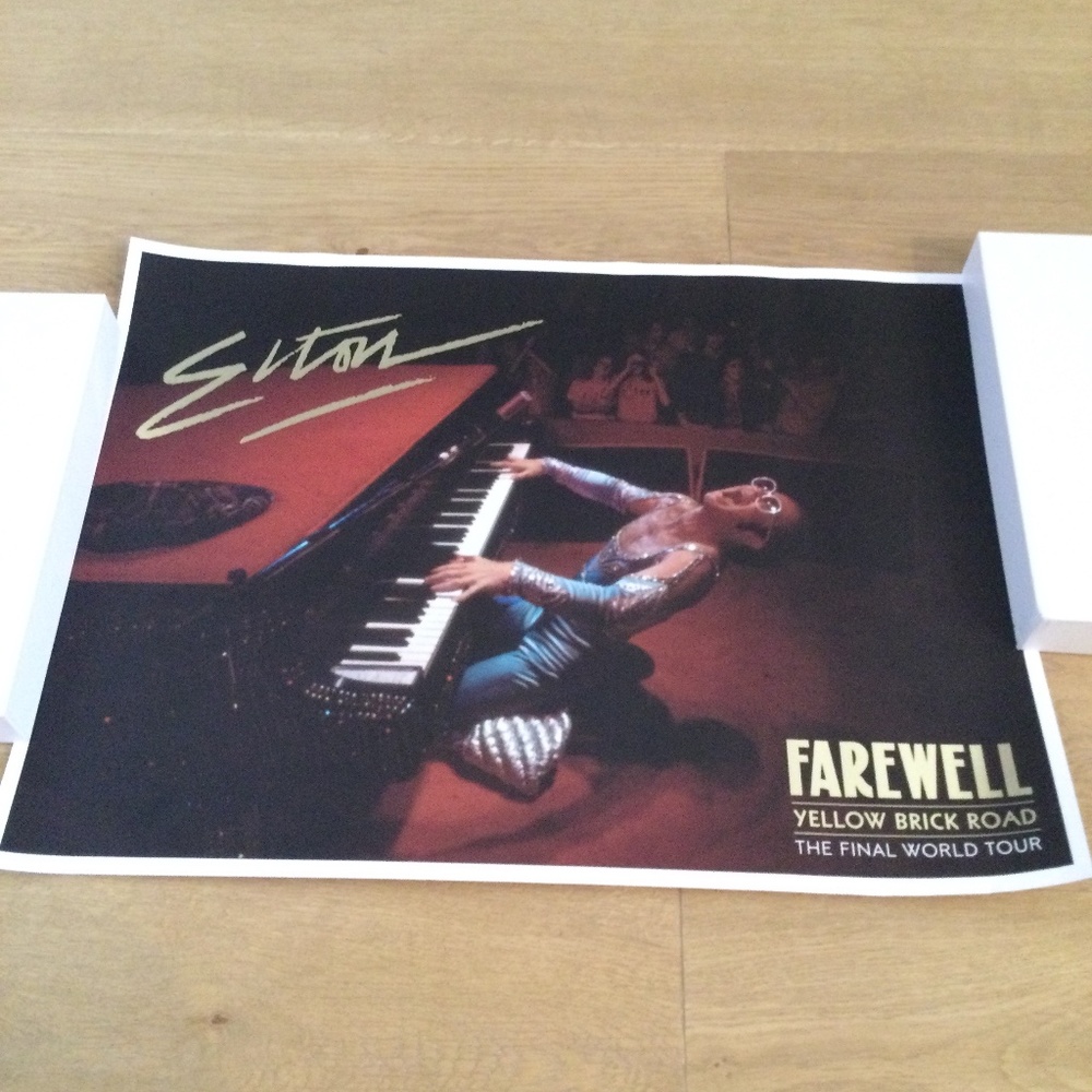 BRAND NEW Elton John Farewell Yellow Brick Road Tour Lithograph Poster